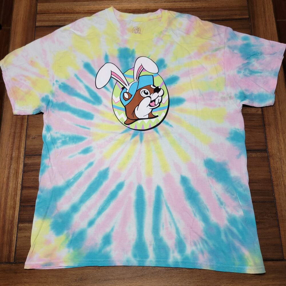 Buc-ee's Easter Pastel Tie-Dye Tee "But Did You Dye" - Size XL